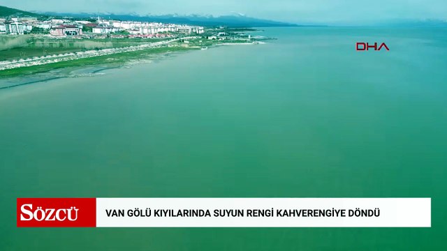 Van Gölü kıyılarında suyun rengi kahverengiye döndü