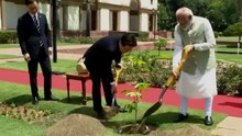 Modi & South Korea President Plant Sapling In Delhi | WATCH