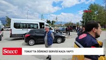 Tokat’ta öğrenci servisi otomobille çarpıştı: 10 yaralı