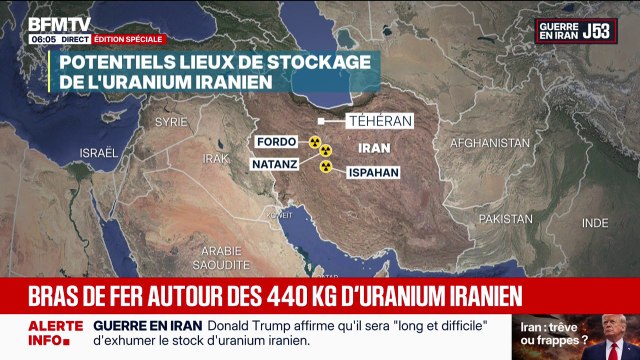 Guerre au Moyen-Orient: que va-t-il advenir de l'uranium enrichi iranien?