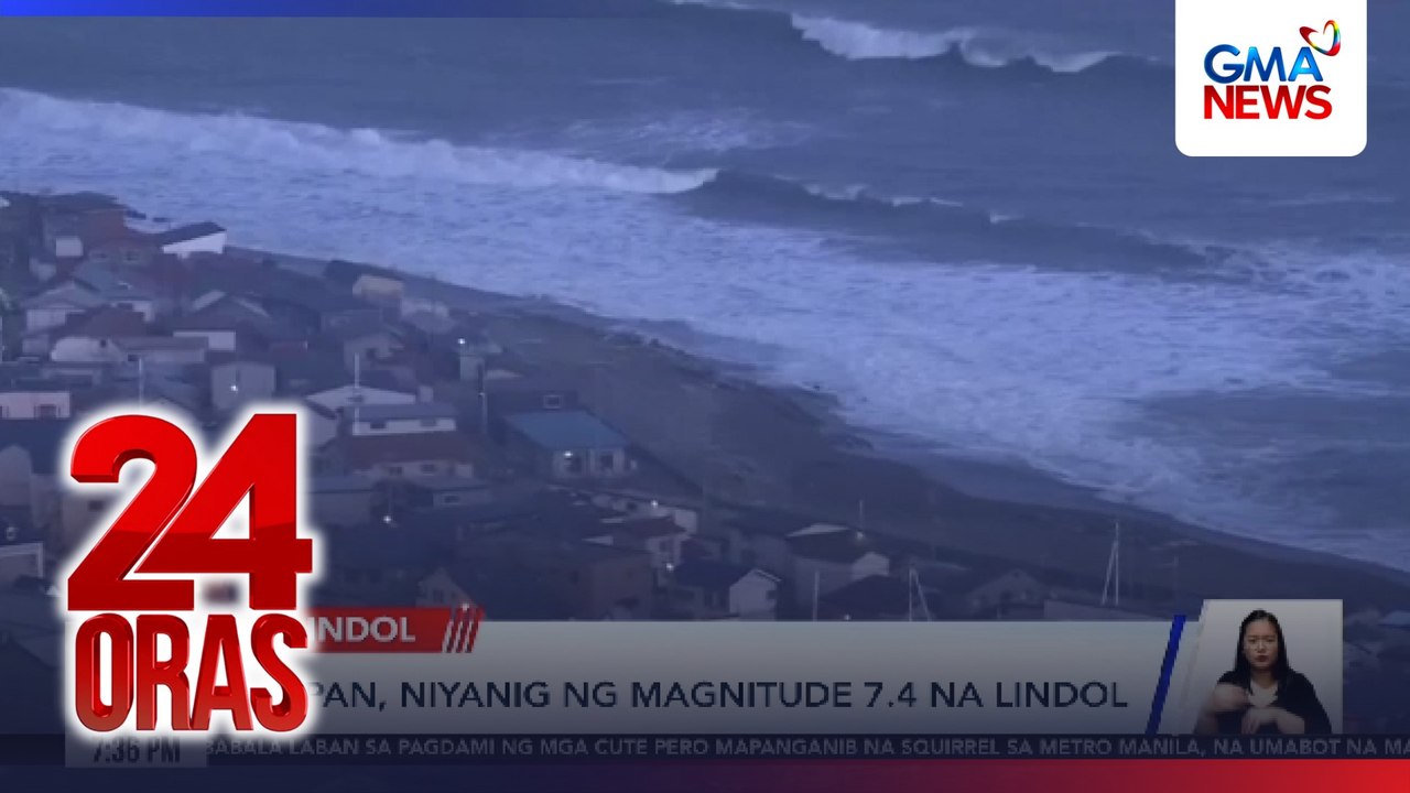 Japan, niyanig ng magnitude 7.4 na lindol | 24 Oras