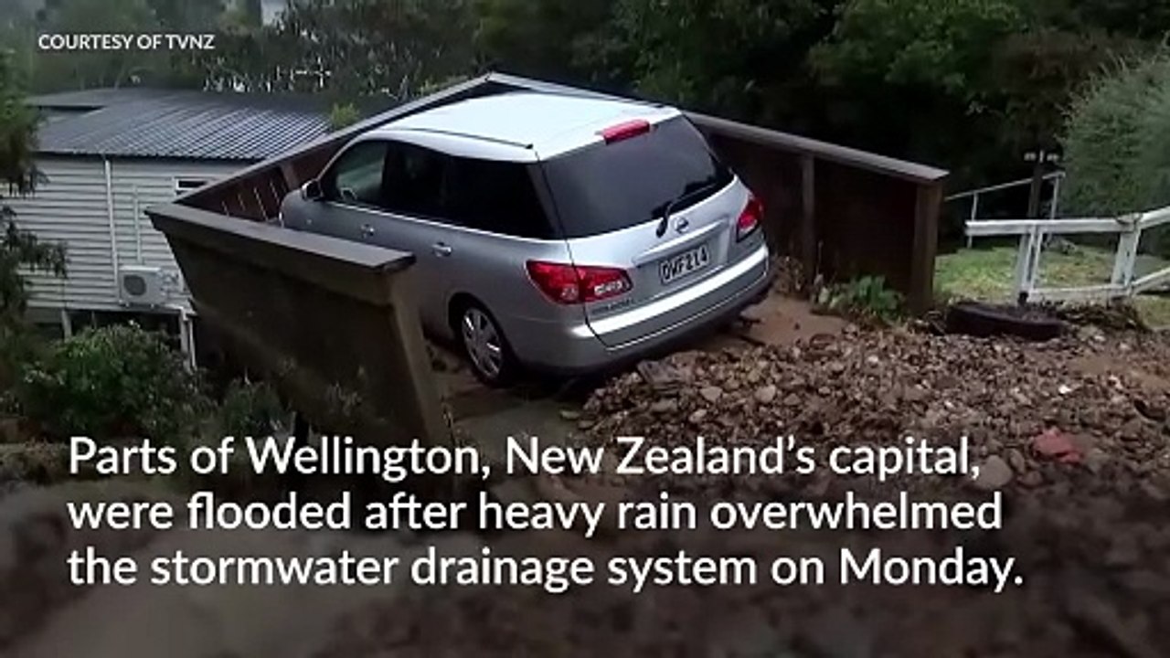 Wellington flooded after heavy rain overwhelms drainage system