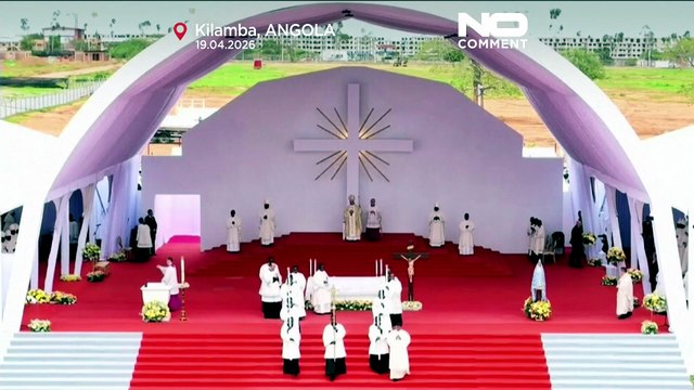 Pope Leo XIV holds a giant open air Mass in Angola