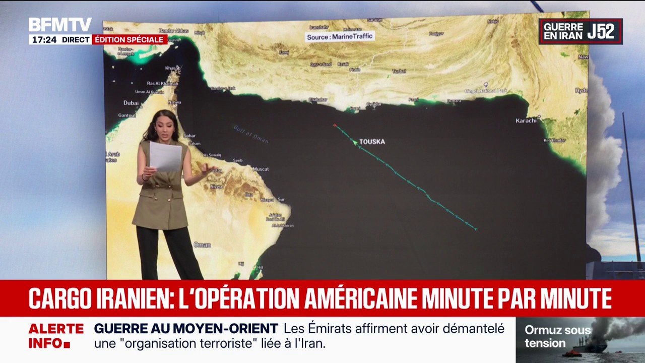 Cargo iranien arraisonné: les images de l'opéra...