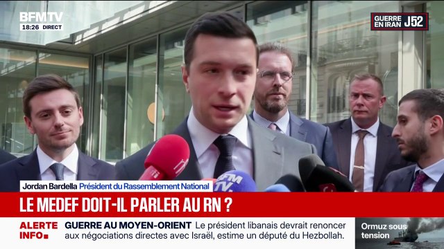 Jordan Bardella, président du RN, a rencontré les dirigeants du MEDEF ce lundi