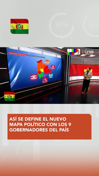 ASÍ SE DEFINE EL NUEVO MAPA POLÍTICO CON LOS 9 GOBERNADORES DEL PAÍS 🗳️🇧🇴