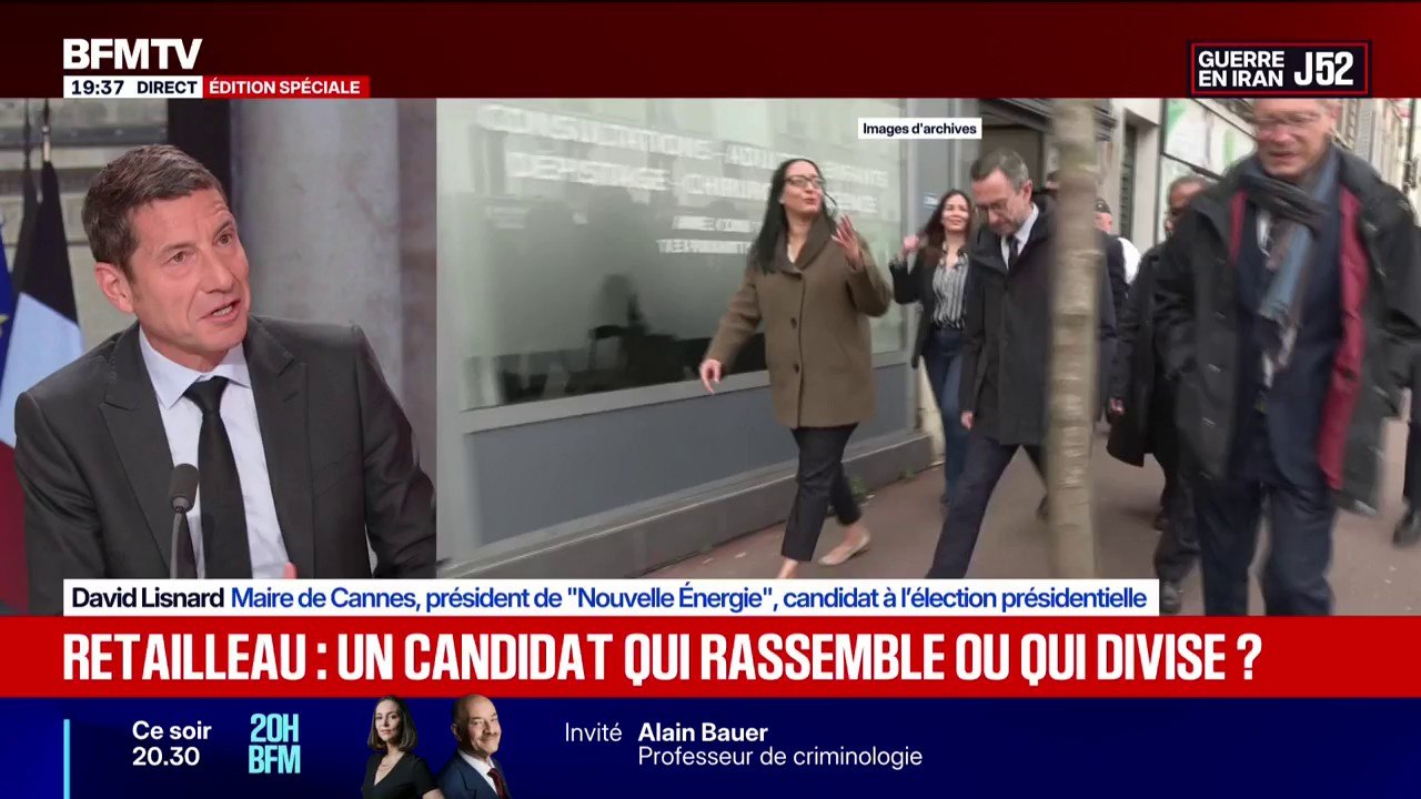 “Quand on est seul candidat, ce n’est pas une surprise”: David Lisnard réagit à la désignation de Bruno Retailleau comme candidat LR à la présidentielle