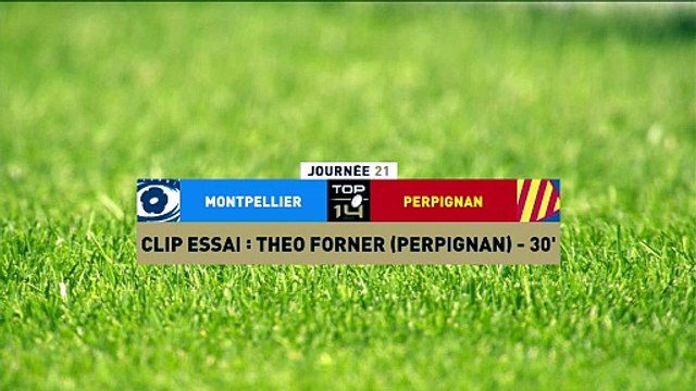 TOP 14 - Essai de Théo FORNER (USAP) - Montpellier Hérault Rugby - USA Perpignan