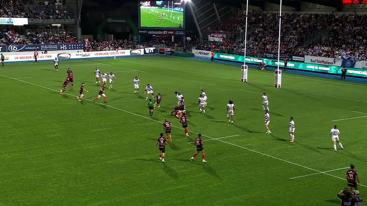 TOP 14 - Essai de Célian POUZELGUES (ST) - Castres Olympique - Stade Toulousain