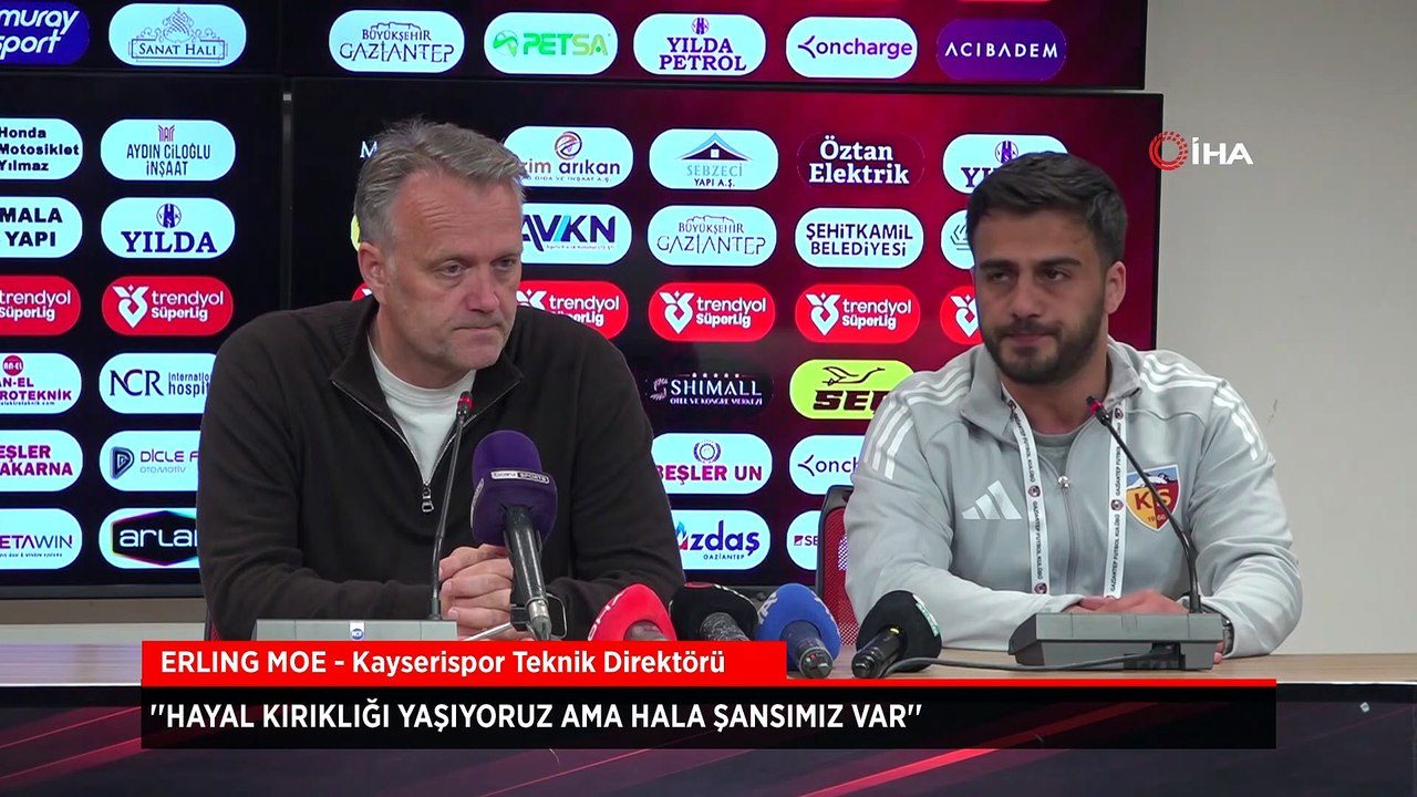Kayserispor Teknik Direktörü Erling Moe: Hayal kırıklığı yaşıyoruz ama hala şansımız var