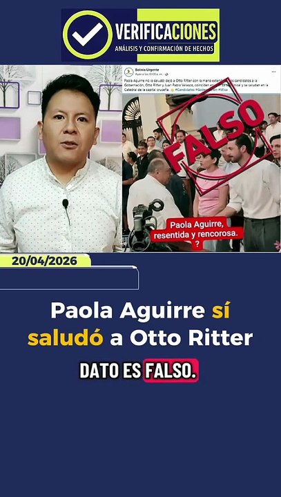 Paola Aguirre sí saludó a Otto Ritter