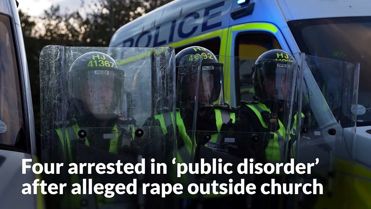 Four arrested in ‘public disorder’ after alleged rape outside Surrey church