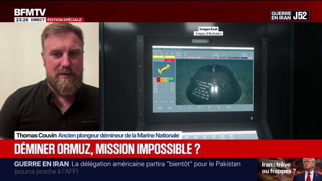 Détroit d'Ormuz: On n'a pas d'information comme quoi on a vu des Iraniens mouiller des mines , explique Thomas Couvin, ancien plongeur démineur de la Marine nationale