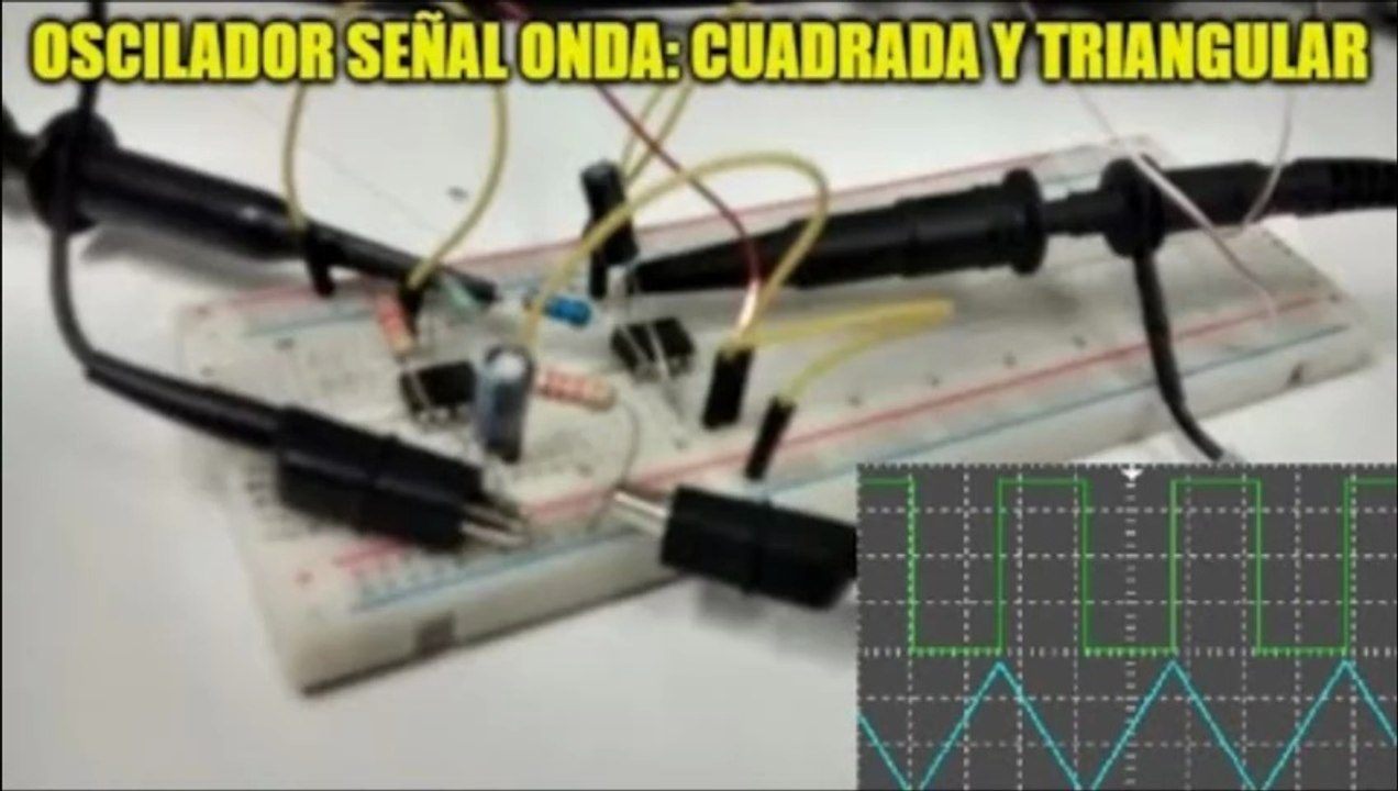 Electrónica de Potencia – Oscilador señal onda: cuadrada y triangular /Multisim 14.3