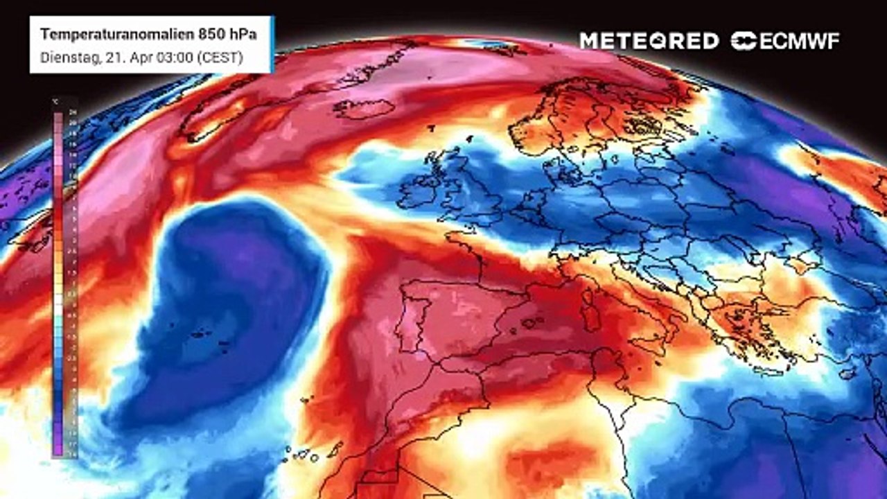 Kalte und warme Luftmassen treffen sich genau über Deutschland!