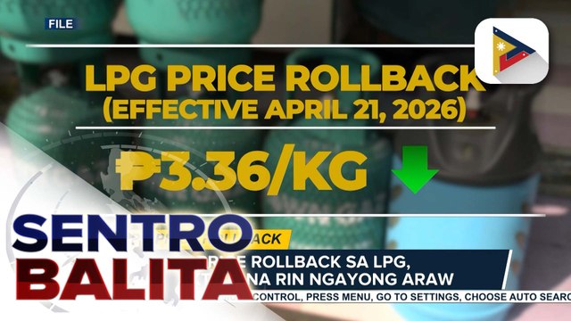 LPG, may price rollback din epektibo ngayong araw; karagdagang supply ng LPG, nakatakdang dumating sa bansa sa Mayo ayon kay DOE Sec. Garin | ulat ni Sheila Natividad