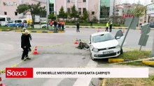 Otomobille motosiklet kavşakta çarpıştı: 2'si ağır, 3 yaralı