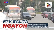 LTFRB: isasailalim sa system update ang land-based service contracting program portal mula sa April 21-22