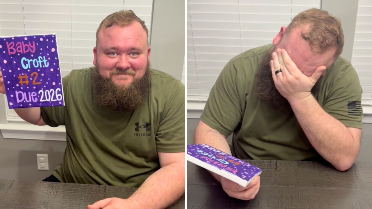 Husband Breaks Down When Wife Paints Pregnancy Reveal | Happily TV