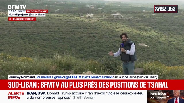 Sud-Liban: BFMTV au plus près des positions de Tsahal, sur la ligne jaune