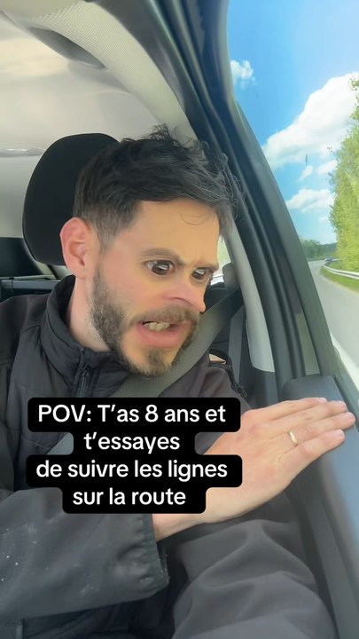 POV : T’as 8 ans et t’essayes de suivre les lignes sur la route #route #pov #humour #atelierdupixel