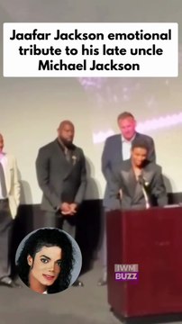 Jaafar Jackson emotional tribute to his late uncle Michael Jackson at premiere of Michael