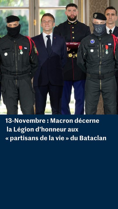 Macron décerne la Légion d’honneur aux « partisans de la vie » du Bataclan