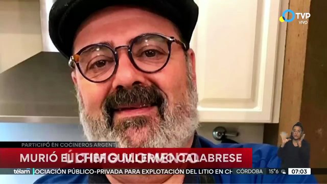 Murió Guillermo Calabrese, el chef que brilló en Cocineros argentinos