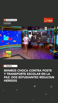 Minibús choca contra poste y transporte escolar en La Paz: dos estudiantes resultan heridos
