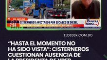 “Hasta el momento no ha sido vista”: cisterneros cuestionan ausencia de la presidenta de YPFB