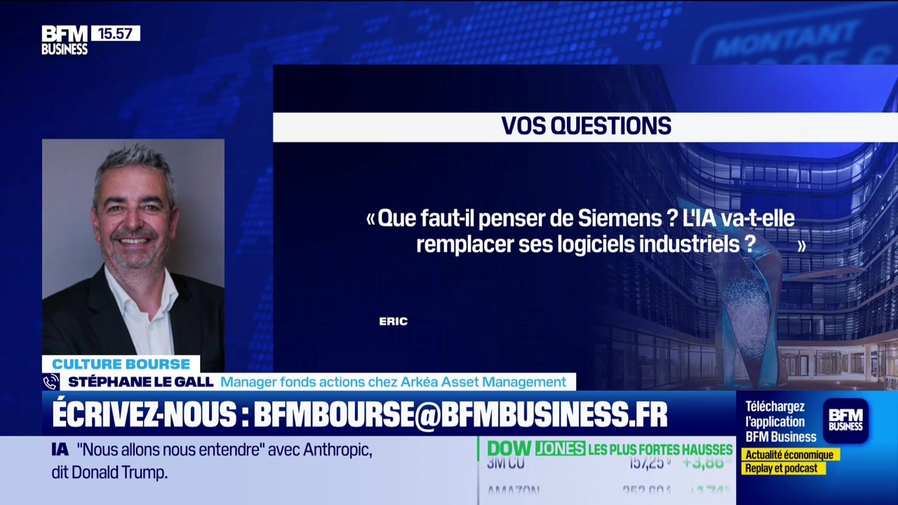 Culture Bourse : "Que faut-il penser de Siemens ? L'IA va-t-elle remplacer ses logiciels industriels ?", par Julie Cohen-Heurton - 21/04