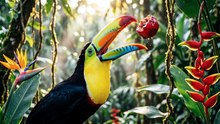 Toucan Fruit Toss Trick