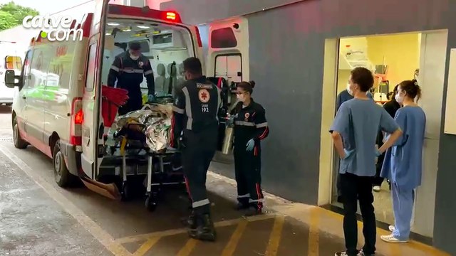 Vítima de grave acidente em Céu Azul é transferida de helicóptero para Cascavel