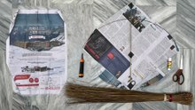 DIY Newspaper Kite Making   Newspaper Se Patang Kaise Banayein