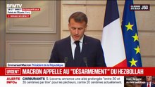 Liban: "La France s’engagera pour la reconstruction des zones touchées", annonce Emmanuel Macron