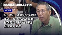 Rep. Chel Diokno explains legal exception in Bank Secrecy Law Amid AMLC records issue