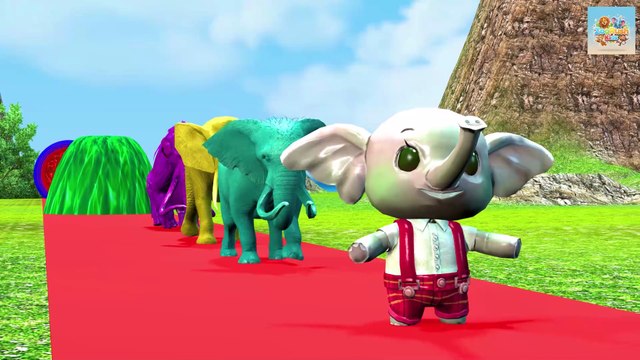 Paint Animals Mammoths and Elephants Size Comparison Fountain Crossing Animal Game Transformation