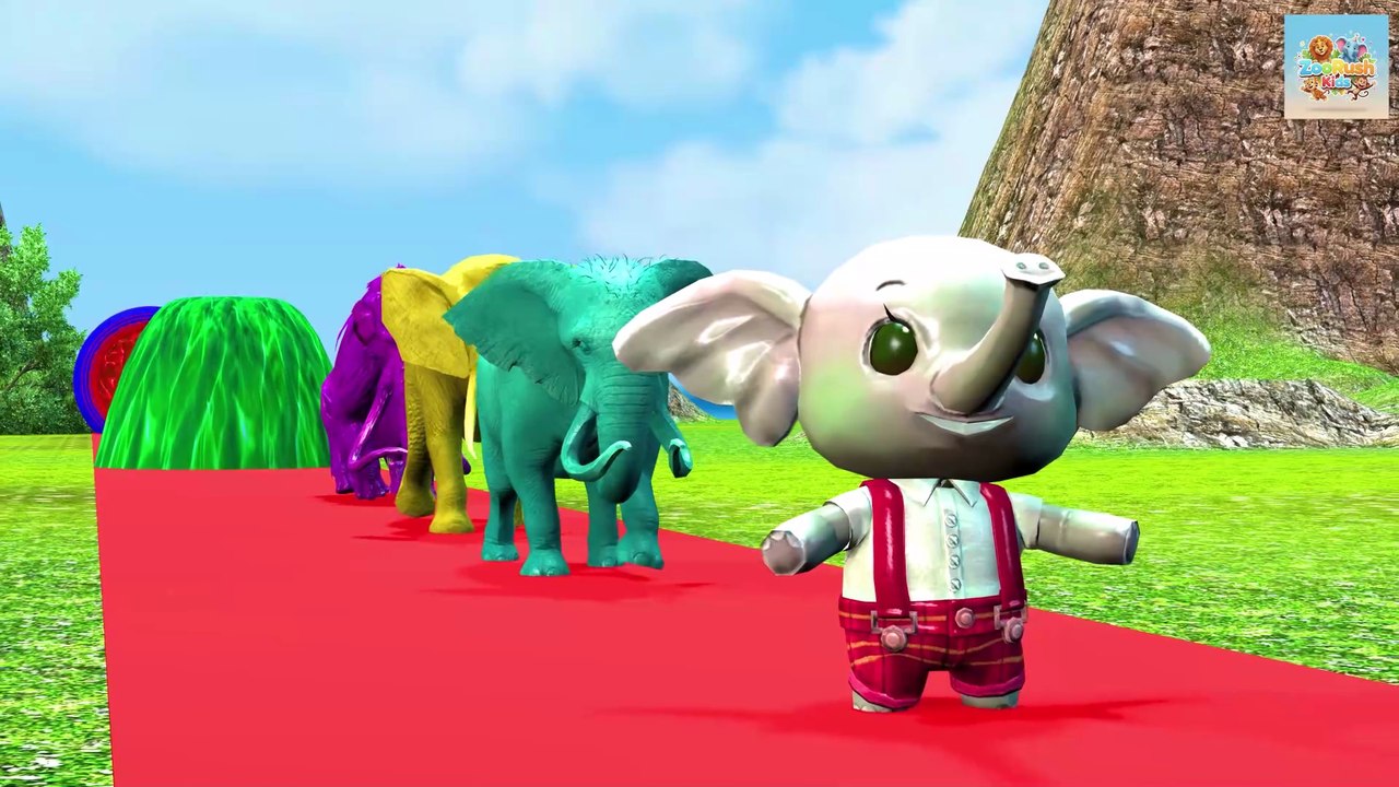 Paint Animals Mammoths and Elephants Size Comparison Fountain Crossing Animal Game Transformation