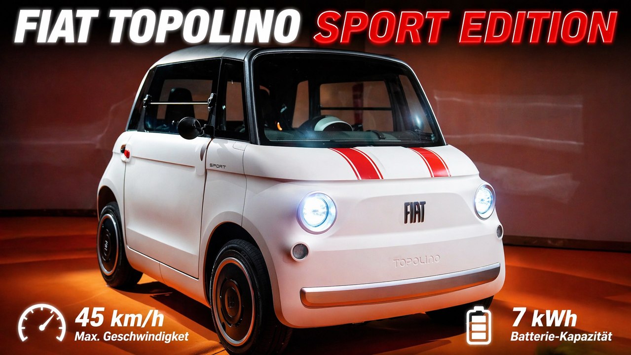 Fiat Topolino Sport Edition: Mini-Elektroauto mit Sport-Design