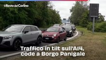 Traffico in tilt sull'A14, code a Borgo Panigale: video