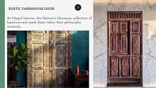 Wellness By Design: Nature's Harmony In Carved Wood Doors