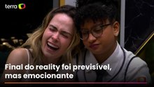 Ana Paula Renault vence o BBB 26; veja discurso de Tadeu Schmidt: 'Plot twist de amor'