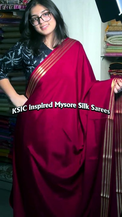 KSIC-Inspired Luxurious Pure Mysore Silk Sarees Buy Online India at Best Price