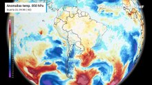 Quarta-feira, 22 de abril: Anomalia de temperatura em 850 hPa.