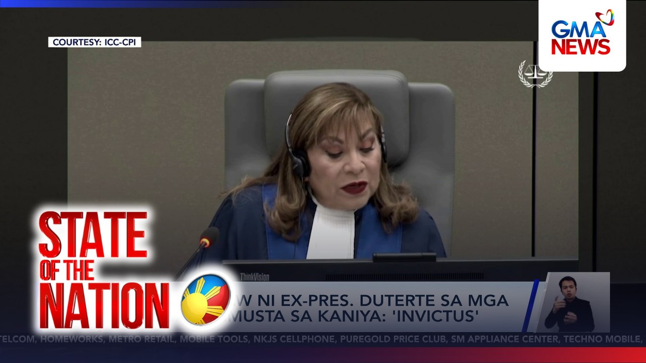 Apela ni FPRRD na kumukuwestiyon sa hurisdiksyon ng ICC sa kaso niya, ibinasura | SONA
