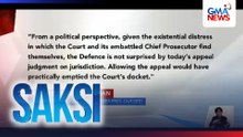 Pagbasura ng ICC Appeals chamber sa apela ng kampo ni FPRRD, 'di na ikinagulat ng lead defense counsel | Saksi