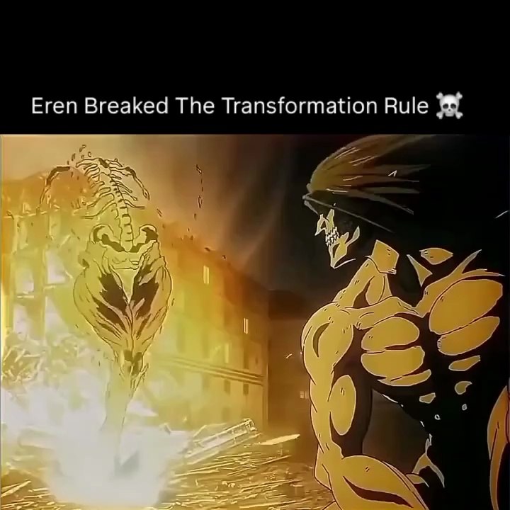 Eren Brakes the transformation Rules ☠ #eren #erenjaeger #erenyeager #erenler #erenkoy #erenköy #erenyaka #attackontitan #attackontitanfanart #attackontitanseason4