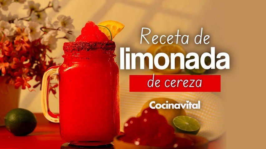Receta de limonada de cereza ¡Con 3 ingredientes!