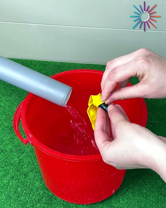 Water balloon meets air compressor