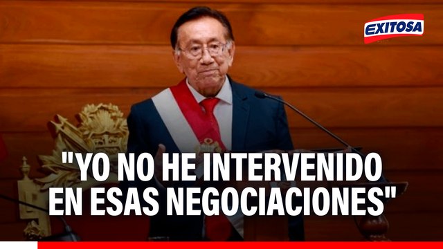 Pdte. José Balcázar asegura no haber intervenido en negociaciones para la compra de aviones F-16